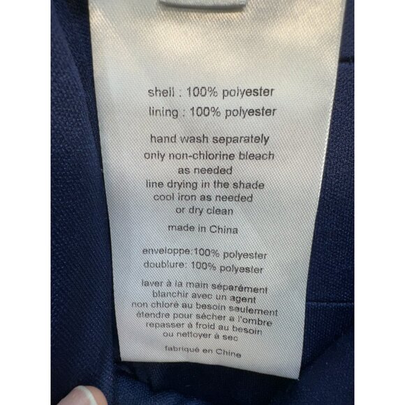 Women's Sequin V Neck Long Bridesmaid Dress Sz 1B Navy Sleeveless - Picture 5 of 13